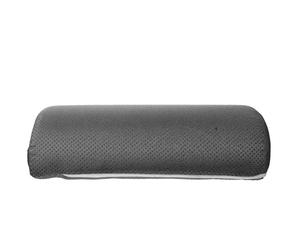 CORHAD Semi-Cylindrical Pillow Half Moon Bolster Semi-Roll Pillow, Black Cotton Polyester, Leg Pad and Footrest, Long Flights and Home Use