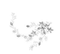CORHAD Silver Delicate Bridal Headband with Alloy Flower Leaves, Pretty Ornaments for Bride and Ladies, Multiple Usage Hair Accessories Suitable for Fairy Party and Festivals