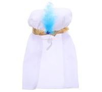 CORHAD Small Dog Headscarf Arabian Keffiyeh Pet Scarf Blue Pattern Breathable Middle Eastern Costume for Halloween Christmas Birthday Photo Props