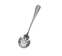 CORHAD Small Stainless Steel Slotted Spoon Kitchen Serving Utensil Reusable Ergonomic Household Cooking Gadget for Food Draining and Portion Control