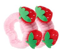 CORHAD Soft Cloth Face Wash Headband Supple Comfortable Usage Feeling Strawberry Headbands 2pcs Cute Hair Accessories for Women and Girls for Face Washing and Makeup