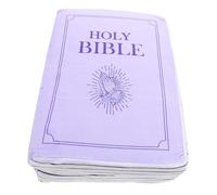 CORHAD Soft Plush Bible Throw Pillow Book Shape Purple Cozy Cushion for Couch Decor and Creative Play Lifelike Plush with Bible Verse Design