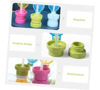 CORHAD Spill Bottle Cover with Straw Lightweight Portable Juice and Soda Cap Use Sippy Lid for Travel and Independent Drinking Green