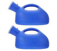 CORHAD Spittoon with Cover Urine Pot 2Pcs 2000ml Plastic Portable for Men Night Use and Daily Care