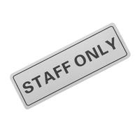 CORHAD Staff Only Sign Aluminum Clear Visible Design for Retail and Office Environments Easy to Install Door Plate