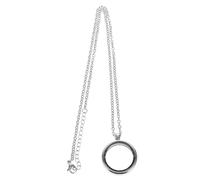 CORHAD Stainless Steel Locket Necklace for Women Clear Glass Floating Pendant with Screw-open Design DIY Photo Frame Charm for Wedding Memory Bridal Shower Engagement