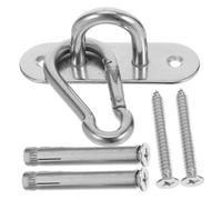 CORHAD Stainless Steel Wall Ceiling Anchor Bracket for Suspension Trainer Gymnastic Rings Yoga Swings Battle Rope Heavy-duty Oval Door Buckle Mount Indoor Outdoor Fitness Equipment Holder