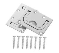 CORHAD Stainless Steel Yacht Hatch Pull Handle with Mount Screws Flush Recessed Lift Ring for Boat Deck Floor Locks and Home Furniture DIY Installation Included
