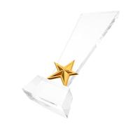 CORHAD Star Crystal Trophy Award for Graduation Parties and Sports Events Unique Five-star Design Achievement Plaque for Students Teachers Kindergarten Appreciation and Competition Trophy