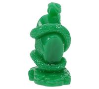 CORHAD Statue with Good Stability and Not Easy to Knock Green Glass Snake Shaped and Unique Design Elegant Reptile Ornament for Indoor Desktop Decor for Home Or Office