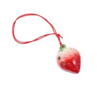 CORHAD Strawberry Shaped Porcelain Ocarina for Beginners with 6 Holes, Beautiful Sound and Comfortable Hand Feel, Easy Wind Instrument Practice for Children and Creative Gift