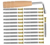 CORHAD String Tuning Pin Set Wrench Lyre Harp Part for Tuning Replacement Lyre Harp Pin Nails for Music Making Equipment