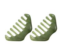 CORHAD Sturdy Beeswax Scalp Massage Combs that Will Not Damage The 2pcs Natural Shape Gentle Massage Comb Care Tool for Travel and Outdoor Use