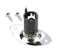CORHAD Tail Pin Jack for Guitar Silver Metal Endpin Plug Electric Guitar Jack Socket and Setup