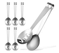 CORHAD Teabag Squeezer Stainless Steel 6 Pcs Tea Bag Strainer Clips Easy to Store for Tea Accessories and Ice Cubes