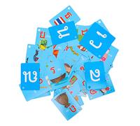 CORHAD Thai Language Flash Cards 45pcs for Boys and Girls Ages 6-8, Thai Vocabulary and Alphabet Learning Materials, Educational Speech Therapy Communication Cards for Early Childhood Development