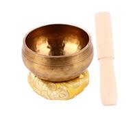CORHAD Tibetan Singing Bowl with Mallet Cushion, Synthetic Material Meditation Music Bowl Producing Gentle and Peaceful Sound, for Yoga and Mindfulness Practices