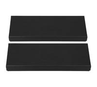 CORHAD Tie Packaging Black Paper Boxes 2Pcs Rectangle Hard Gift Boxes with Lids for Men'S Necktie Sets at Events and Holidays 10.6x3.7x1.4In