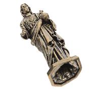CORHAD Tiny Brass Jesus Figurine Miniature Religious Statue for Home Garden Pocket Decor Spiritual Landscape Ornament with Intricate Carving for Meditation Prayer