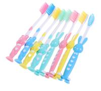 CORHAD Toothbrush Bulk 32pcs Soft Bristles Manual Tooth Brush with Suction Cup Base Cute Cartoon Bear and Rabbit for Daily Oral Care