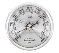 CORHAD Traditional Silver Aneroid Barometer for Home with Weather Prediction and Adjustable Calibration, Metal and Plastic Construction, 7cm Size, for Living Rooms and Sunlit Spaces