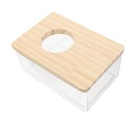 CORHAD Transparent Hamster Sand Bath Box with Tidy Design for Self-cleaning Portable Lightweight Small Animal Bathtub for Dwarf Hamster Cage Accessories Practical Sand Usage for Travel