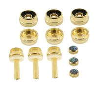 CORHAD Trumpet Set Metal Trumpet Button Buckle Piston Snap 12pc Kit Gold Trim Musical Instrument Accessories