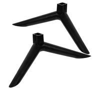 CORHAD Universal Tv Stand Replacement Base with Tv Bracket Arm Stable Televisions Base Tabletop Holder in Black Pp Material for Home Desktop Entertainment System with Screws Included