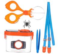 CORHAD Upgraded Insect Viewer Box with Dual Magnifiers Breathable Observation Cage for Portable Critter Keeper with Sling Tweezers and Tongs for Safe Insect Handling and Outdoor