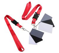 CORHAD Video Film White Balance Cards 2pcs Acrylic Grey Black Set with Neck Lanyard Strap for Digital Camera Photography in Various Environments