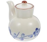 CORHAD Vinegar Dispenser Bottle and High Temperature Resistance 160ml Ceramic Japanese Style with Smooth Material White Condiment Pot for Kitchens and Restaurants for Soy Sauce and Oil