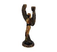 CORHAD Vintage Resin Ancient Egyptian Style Candle Holder Black and Gold Standing Candlestick for Home Decor Egyptian Theme Decorative Candlestick Ornament for Living Room