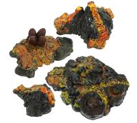 CORHAD Volcano Model Sand Table Set with Plastic Volcanic Ornament Simulation Eruption Landscape Educational Science Kit