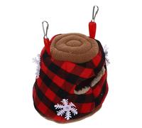 CORHAD Warm Guinea Pig Hideout Snow Cotton Nest Bed Parrot and Hamster Hammock Christmas Style
