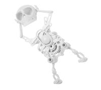 CORHAD Wind Up Dancing Skeleton White Clockwork Skull Desktop Decor Fun Halloween Party Favor for Teens