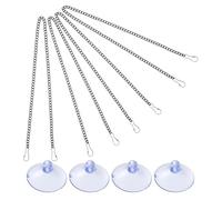 CORHAD Window Hanging Chain and Strong Support Easy Installation 4pcs with 4 Suction Cup Hooks for Stained Glass and Bird Feeder Hanger for Glass Doors and All-Year Displays
