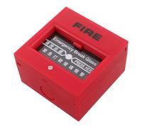 CORHAD with Seamless Integration Red Plastic Easy Reset Function Resettable Manual Fire Alarm Call Point Switch Emergency Alarm Switch for Office Emergency Call System