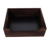 CORHAD Wood Cat Litter Box Large Open Tray with Raised Edges for Spill Prevention Easy No-tool Assembly Suitable for Kittens and Elderly Cats Stylish Natural Wood Finish Indoor Pan