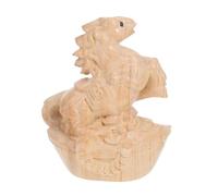 CORHAD Wood Chinese Zodiac Horse Figurine Feng Shui Wealth Statue Yuanbao Horse Decor for Year Prosperity Office and Home Ornament Success Symbol