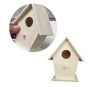 CORHAD Wooden Bird Nest Box DIY Swallow House for Outdoor Use Hanging Decoration for Birds and Animals Natural Wood Color for Gardens and Windows