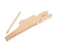 CORHAD Wooden Crocodile Guiro Percussion Instrument Musical Toy for Boy Girl Early Education Toy Alligator Shaped Plaything Guiro Instrument Plaything