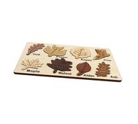 CORHAD Wooden Leaf Toy Multi-functional Early Education Aid Baby Learning Puzzle Educational Toy for Toddlers Boys Girls Cognitive Development