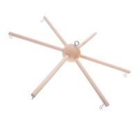 CORHAD Wooden Mobile Frame Kit Six-Legged Stable Mobile Holder for Nursery Decor DIY Wind Chime Hanger with Versatile Hanging Wooden Star Hanger for Accessories