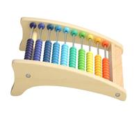 CORHAD Wooden Montessori Calculation Abacus Educational Counting Frame for Preschool Learning Hand-eye Coordination Development Math Teaching Aid