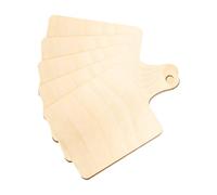 CORHAD Wooden Paddle Chopping Boards 5Pcs Mini Set with Handles, Blank Unfinished Wood for DIY Painting and Charcuterie Serving, 9 X 5.5 X 0.12 Inches for Craft Projects