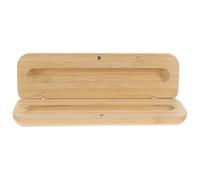 CORHAD Wooden Pen Box with Synthetic Material for Students, Single Compartment Pencil Case, Tidy and Organised Design, for Travel and Packaging, Natural Style and Concise Fashionable Look