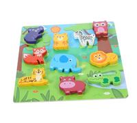 CORHAD Wooden Puzzle Educational Matching for Boys Preschool Learning Enhances Hand-eye Coordination Imagination and Color Recognition Interactive Puzzle