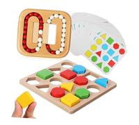 CORHAD Wooden Puzzle Maze for Seniors Cognitive Memory Matching Game for Elderly Adults Portable Geometric Activity Puzzle Board Enhancing Hand-eye Coordination and Brain Stimulation