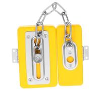 CORHAD Wooden Sensory Busy Board Door Lock for Montessori Educational Learning Plaything Portable Yellow Brain Development Game