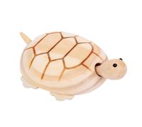 CORHAD Wooden Turtle Desktop Decoration, Cute Animal Ornament for Home and Office, Educational Craft Model for Boys and Girls and Students, Adorable Tortoise Figure